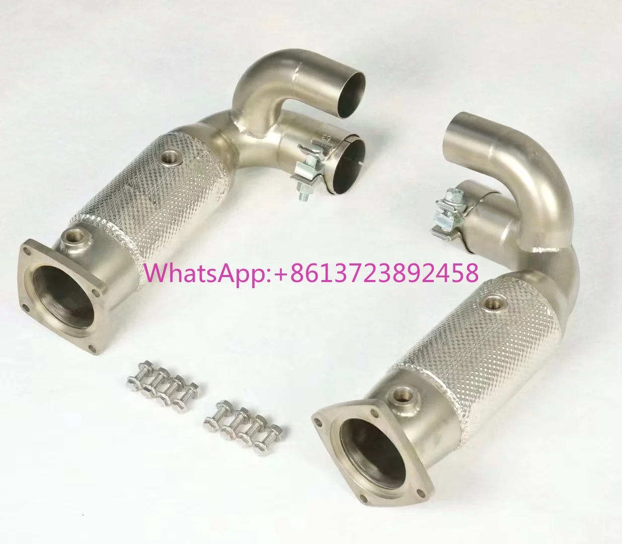 

300 Cell Catted Exhaust Turbo Downpipe for Porsche 911 991.2 3.0T Carrera Sport 2015-2018 Catalytic Converter Pipe