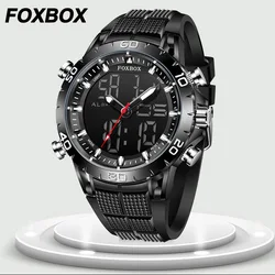 LIGE Foxbox Casual Sport Men's Watches Top Brand Luxury Fashion Quartz Man Wristwatch Military Waterproof Digital Alarm Luminous