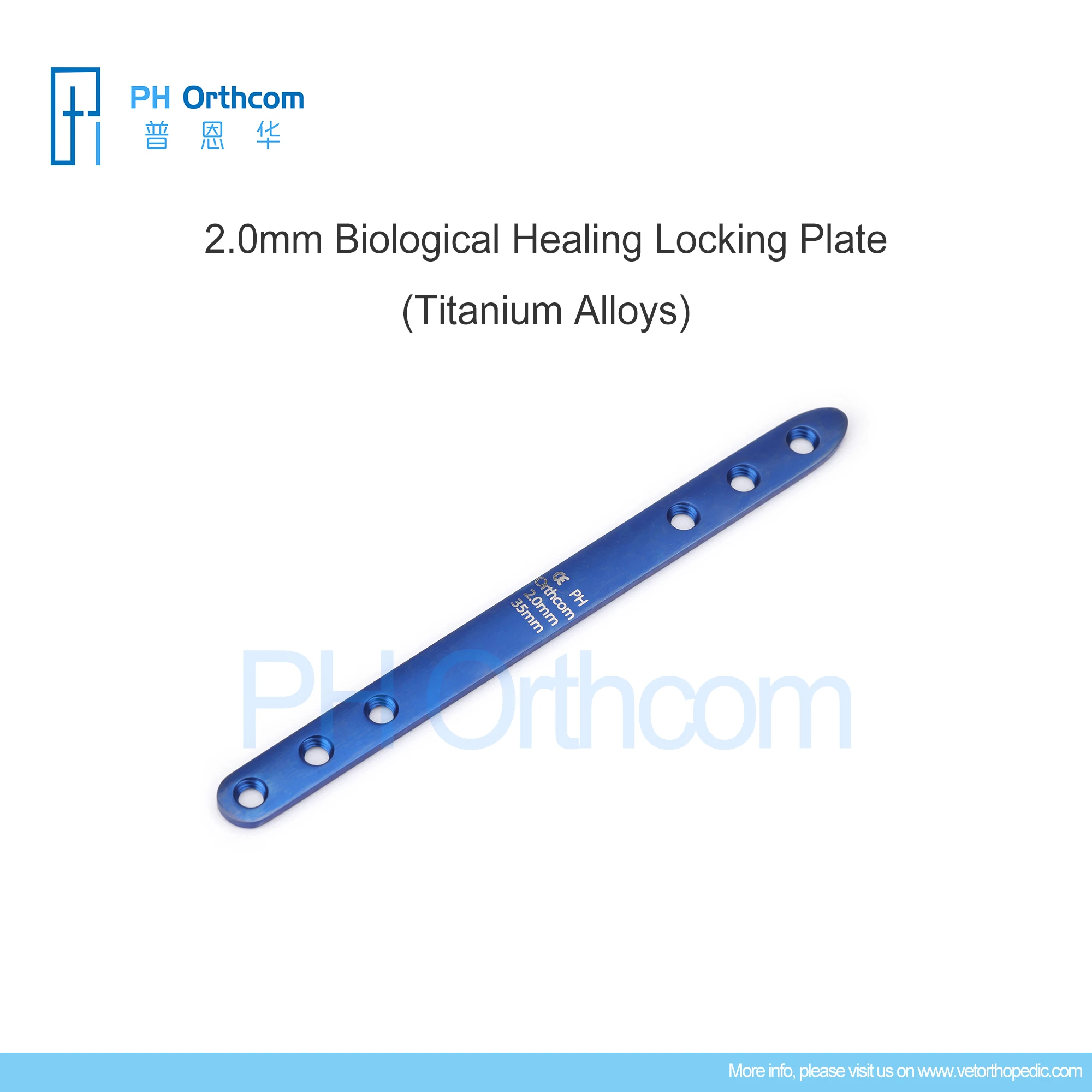 2.0mm Titanium Alloy Biological Healing  Locking Plates Surgical Instruments Medical Supplies and Equipments