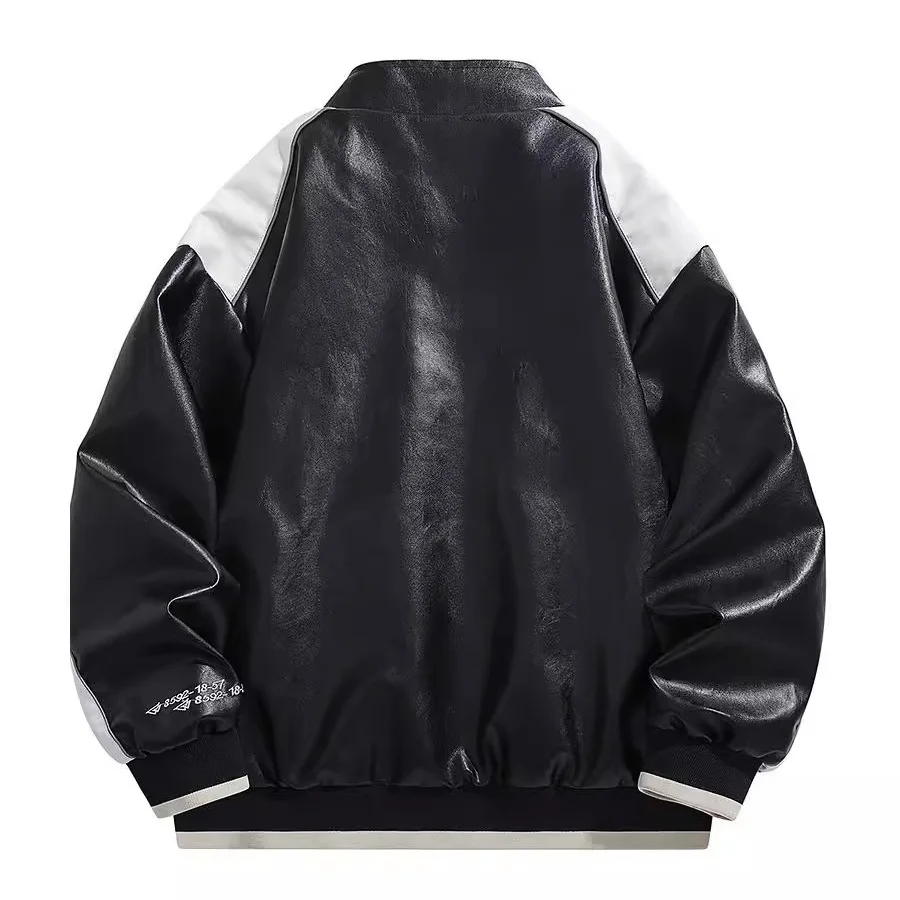 الخريف رجل الطيار سترة رسالة مطبوعة الوقوف طوق الذكور ملابس خارجية الشارع الشهير طويلة الأكمام فضفاضة عادية يندبروف الرجال معطف