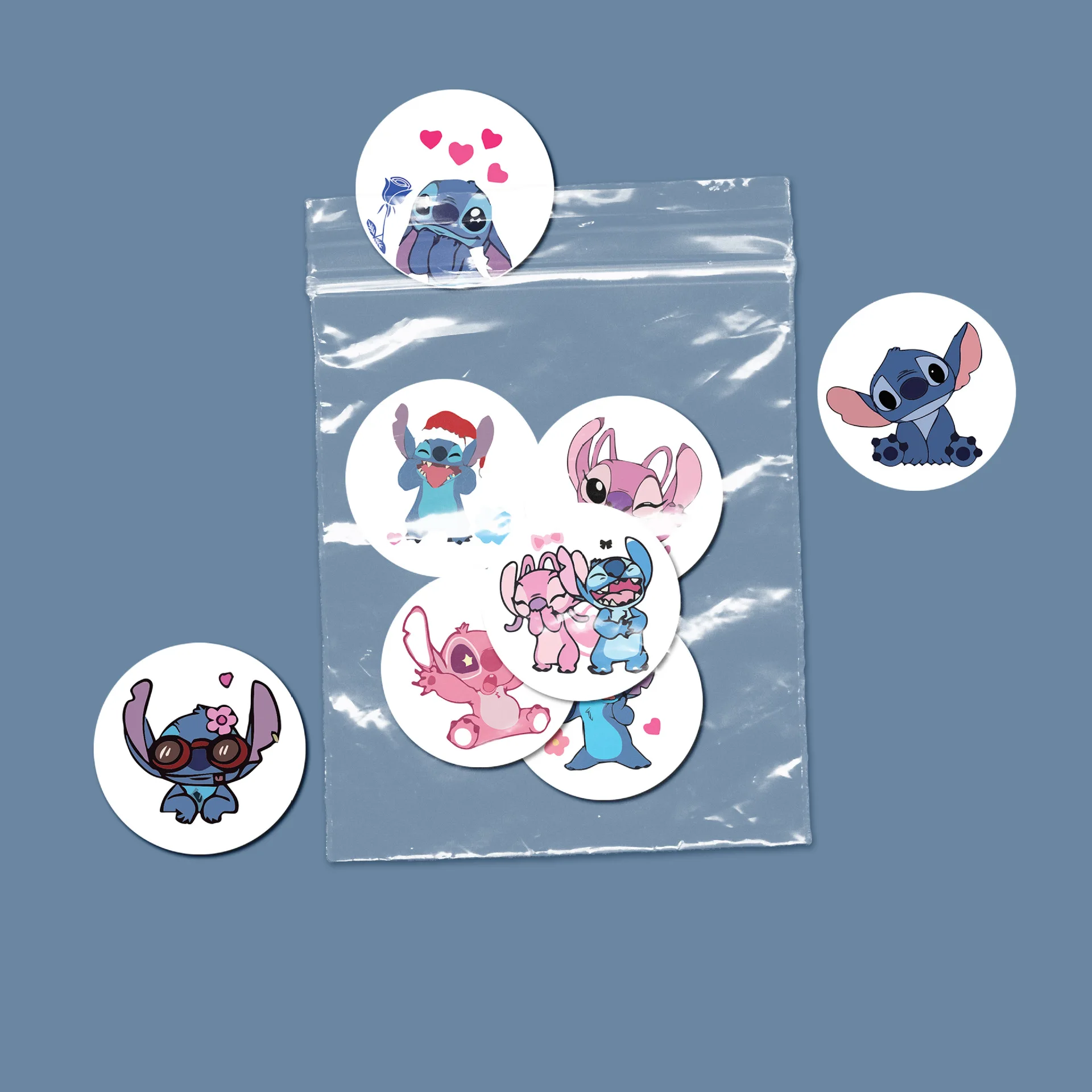 500 stücke Rolle Nette Stich Aufkleber Anime Cartoon Graffiti Ästhetische Dekorative Gepäck Laptop Tagebuch Buch Kinder Aufkleber Spielzeug Stiker