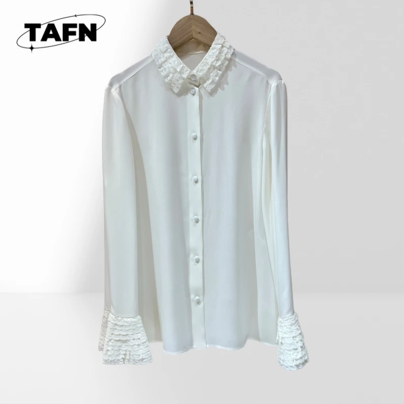 المرأة بلون القطن قميص فضفاض صالح بلوزة المرأة قميص العمل الأنيق سليم صالح زر بلوزة كم قميص مربع AH0426