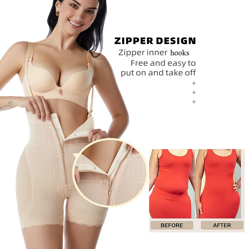 Women Butt Pad Underwear Hip Shapewear with Buttlifter High Waist Trainer Body Shaper Hip Enhancer Shapewear