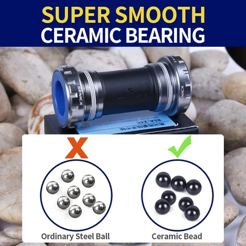 Imagen 2 del producto Kit SENICX BSA soporte inferior de cerámica para bicicleta de carretera carcasa de 68mm BSA24 BSA29 BSA30 adecuado para piezas de bicicleta de eje de 24/28,99/30mm