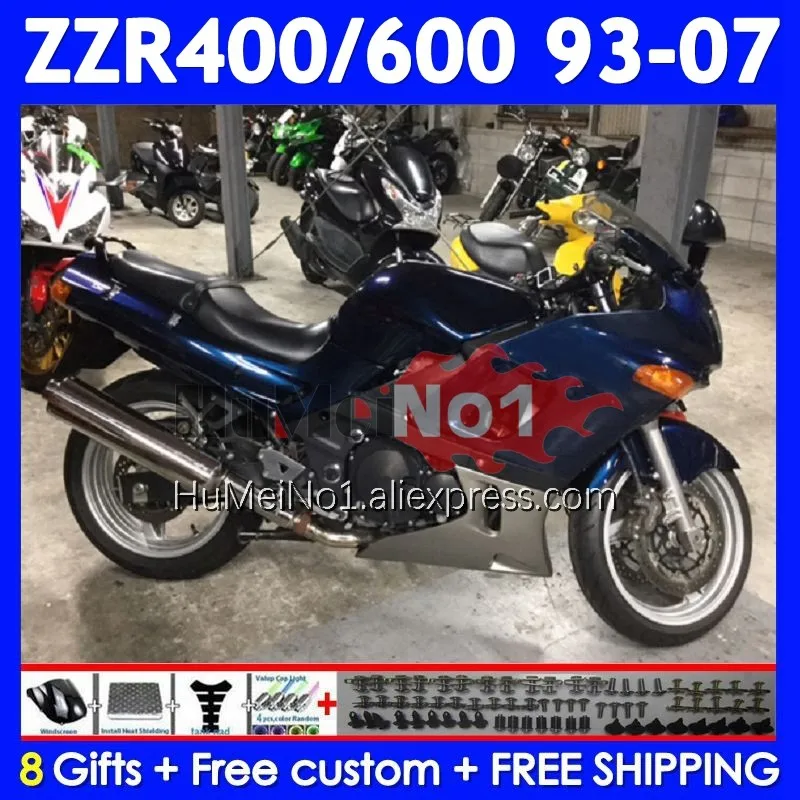 ZZR400 For KAWASAKI NINJA ZZR 400 93 94 95 96 97 98 99 00 01 237No.111 ZZR-400 2002 2003 2004 Dark blue 2005 2006 2007 Fairing