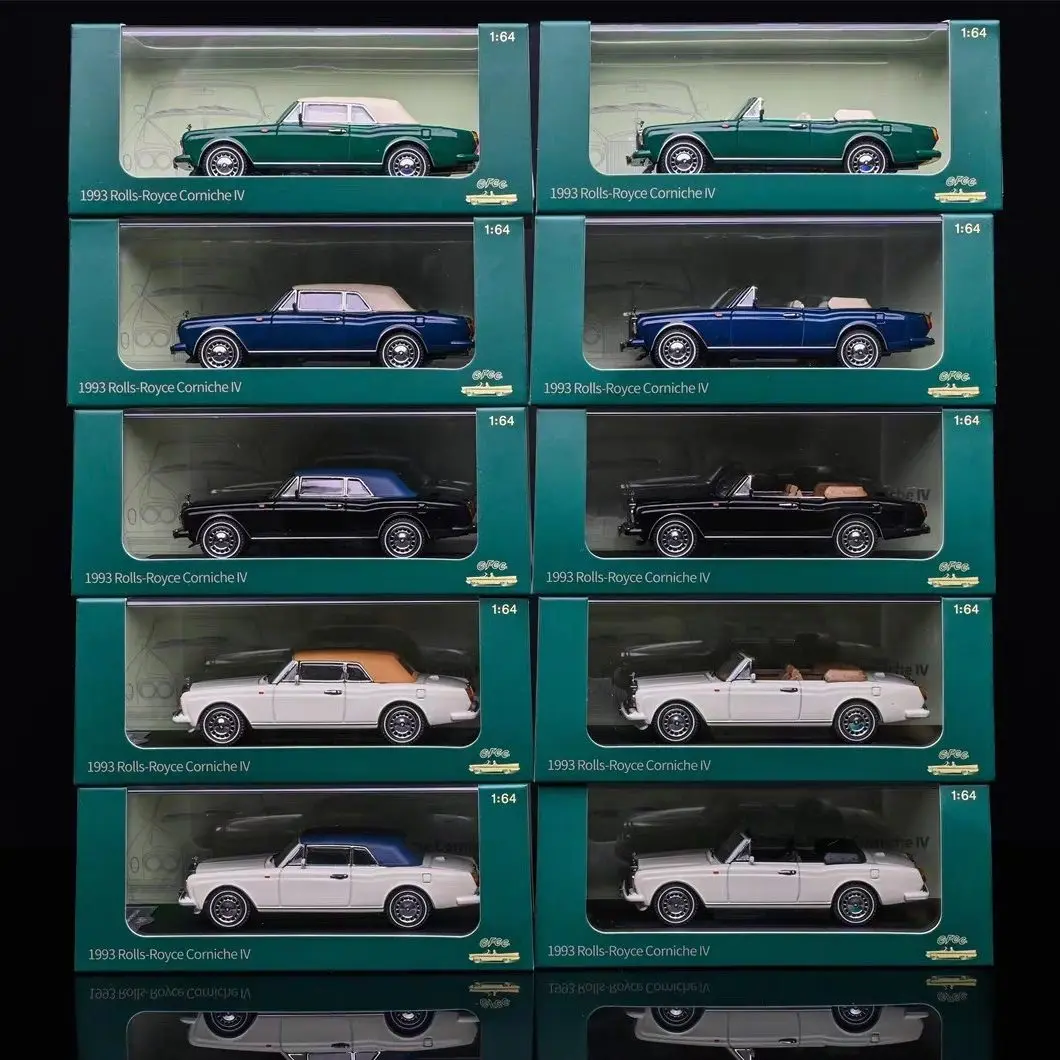 GFCC 1:64 Scale 1993 Rolls Royce Corniche IV Soft Top Two Door Alloy Sports Car Alloy Model Miniature Collection Hobby Toys Gift
