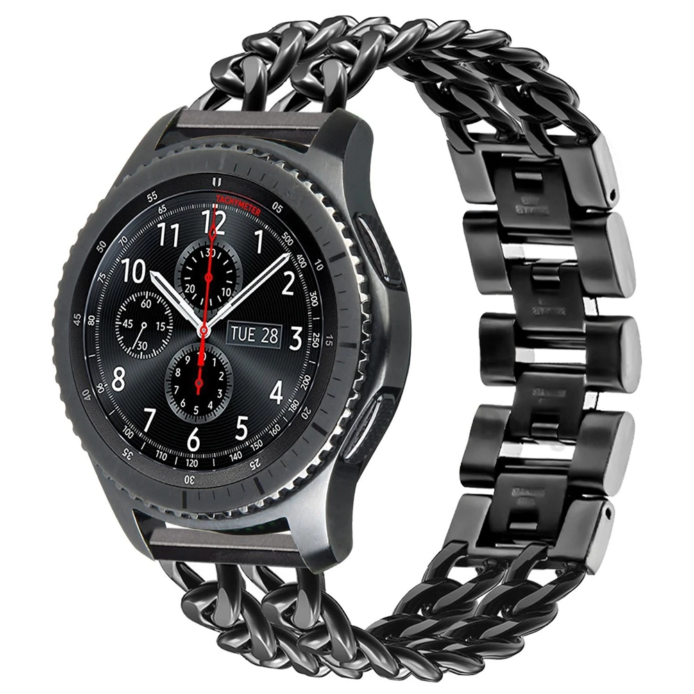 

Ремешок Galaxy Watch 46 мм для samsung gear s3 frontier correa для huawei watch gt 2 2e 46 мм, браслет из нержавеющей стали 22 мм