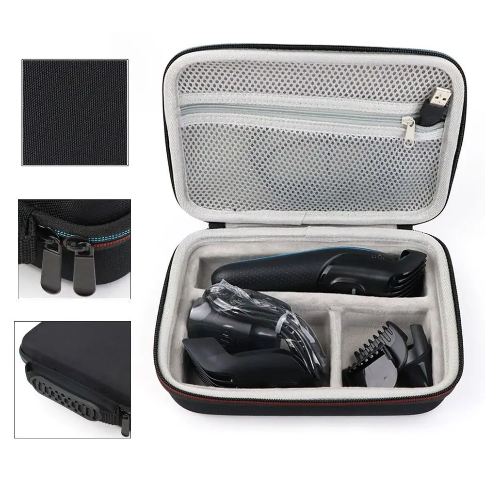 Portable Electric Hair Clipper Storage Bag Shockproof Shaver Organizer Case for Braun MGK3020/3060/3080