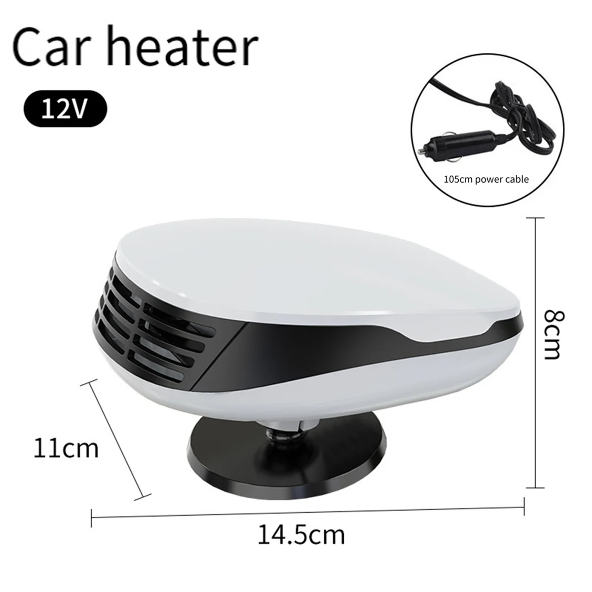 Car Heater Car Heater That Plugs Into Portable Car Heater and Defroster 360 Degree Rotary Base 12V