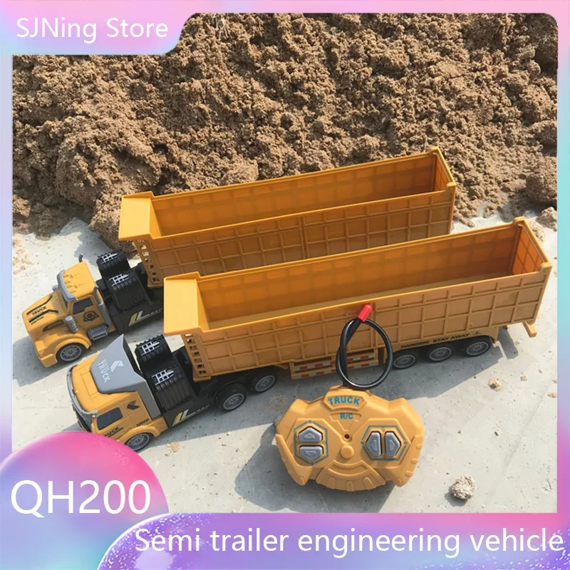 1:48 RC Engineering Truck Semi-Trailer Heavy-Duty Transport Container Vehicle Remote Control Dump Truck Simulation Toys for boys