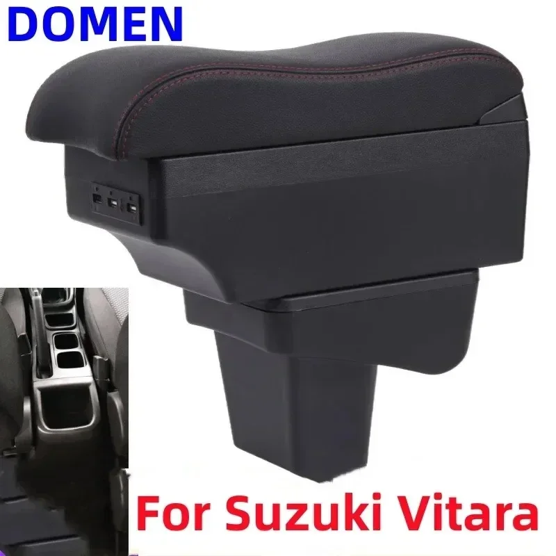 

NEW For Suzuki Vitara Armrest Box Central Store Content Storage Arm Rest Car Modification Accessories Interior Retractable USB