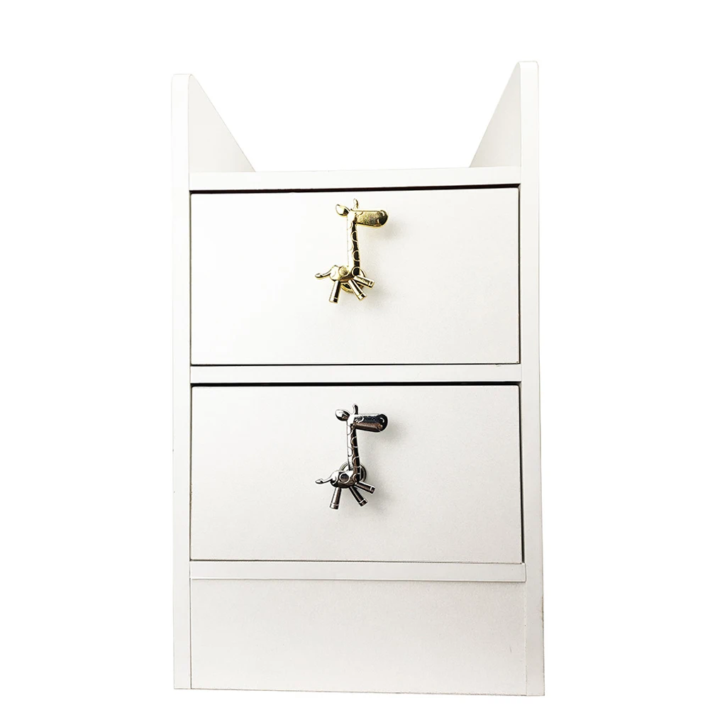 1pcs Cabinets Handle Pulls Zinc Alloy Accessories Cabinets Door Drawer Furniture Giraffe Shape Handle Hardware