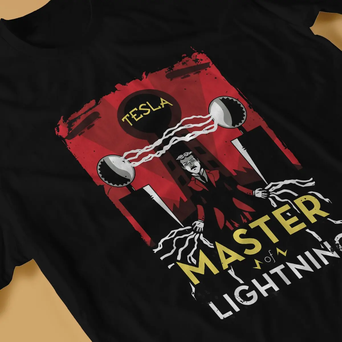 Classic-1 Men TShirt Nikola Tesla Crewneck Short Sleeve 100% Cotton T Shirt Humor Top Quality Birthday Gifts