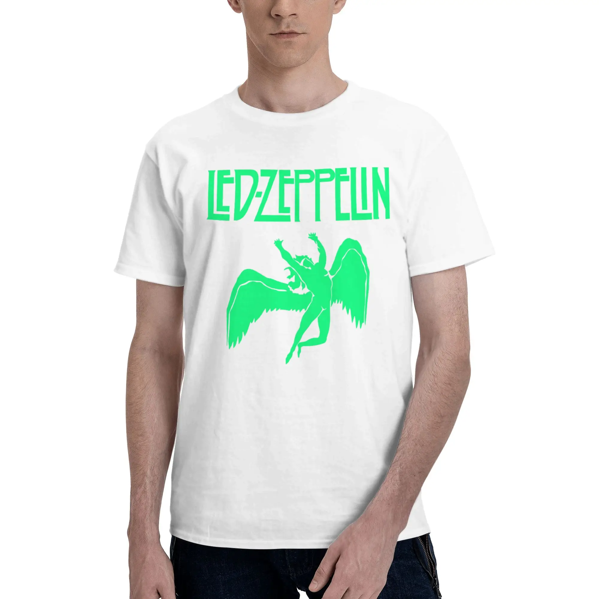 Band-Led-Zeppelin Long Style Reversible T-shirt Japanese Style Commuting Tees