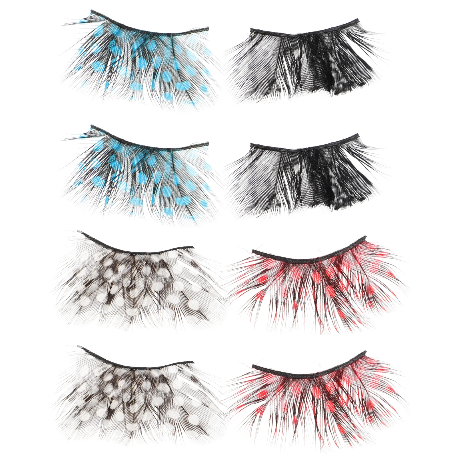 

4 Pairs Clothing False Eyelashes Set Fake Natural Look Halloween Cosplay