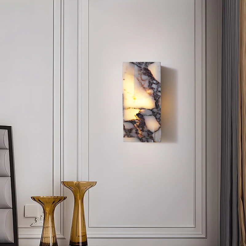 Nordic Modern Wall Lamp Marble Stone LED Chandelier Art Home Decor for Living Room Sofa Corner Bedside Corridor Lighting Fixture