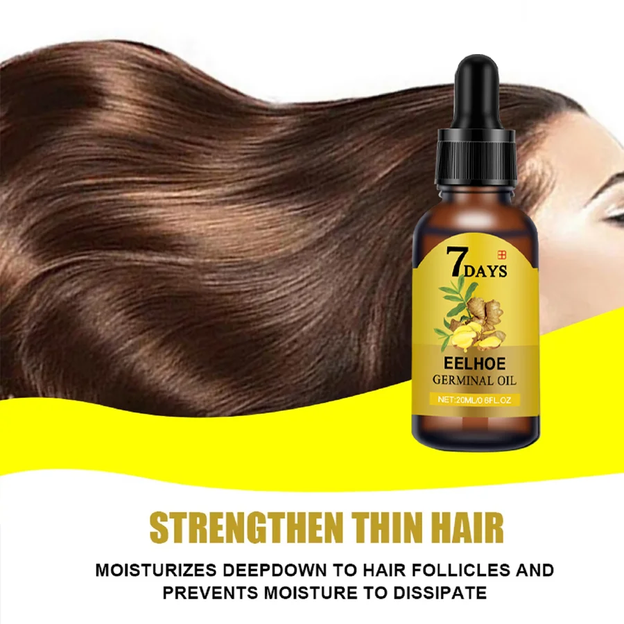 1 Minyak Rambut Jahe dan Serum Rambut Biotin, Pijat Rambut Jahe Bergizi 7 Hari untuk Semua Jenis Rambut, Pelembab, Valentin Sempurna