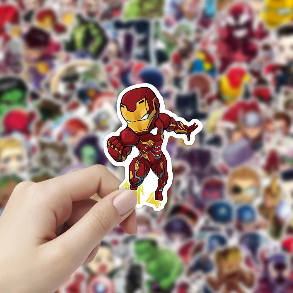 10/30/50/100 adet Disney Marvel Avengers sevimli süper kahraman karikatür çıkartmalar Graffiti çıkartmaları dizüstü araba bisiklet oyuncak Sticker