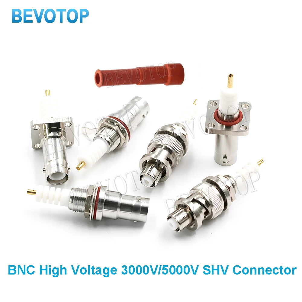 10PCS High Voltage 3000V/5000V SHV Connector RP-BNC Male/Female High-Quality RF Coaxial Connector for RG58 LMR195 RG223 Cable