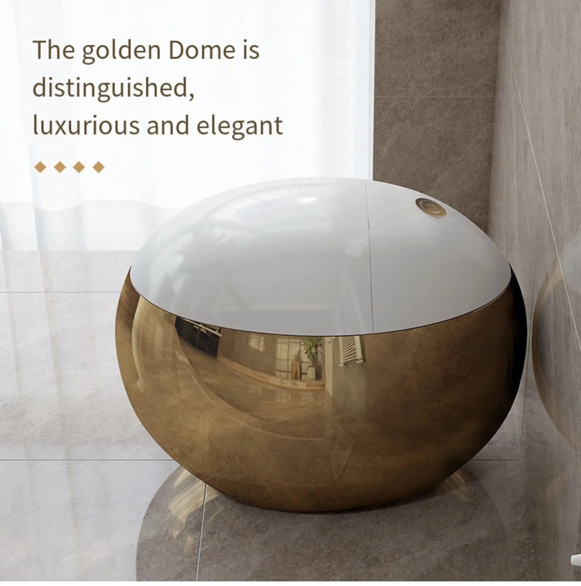 Original brand new！Luxury style sanitary ware ceramic smart toilet intelligent gold toilet electroplated