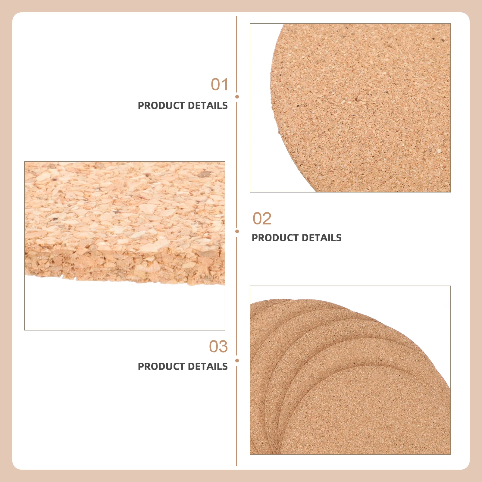 

10pcs Cork Plant Mat Coasters for Flower Pot Garden Pots Gardening Wooden Tray Planter Round Mats Easy Install Long Term Use