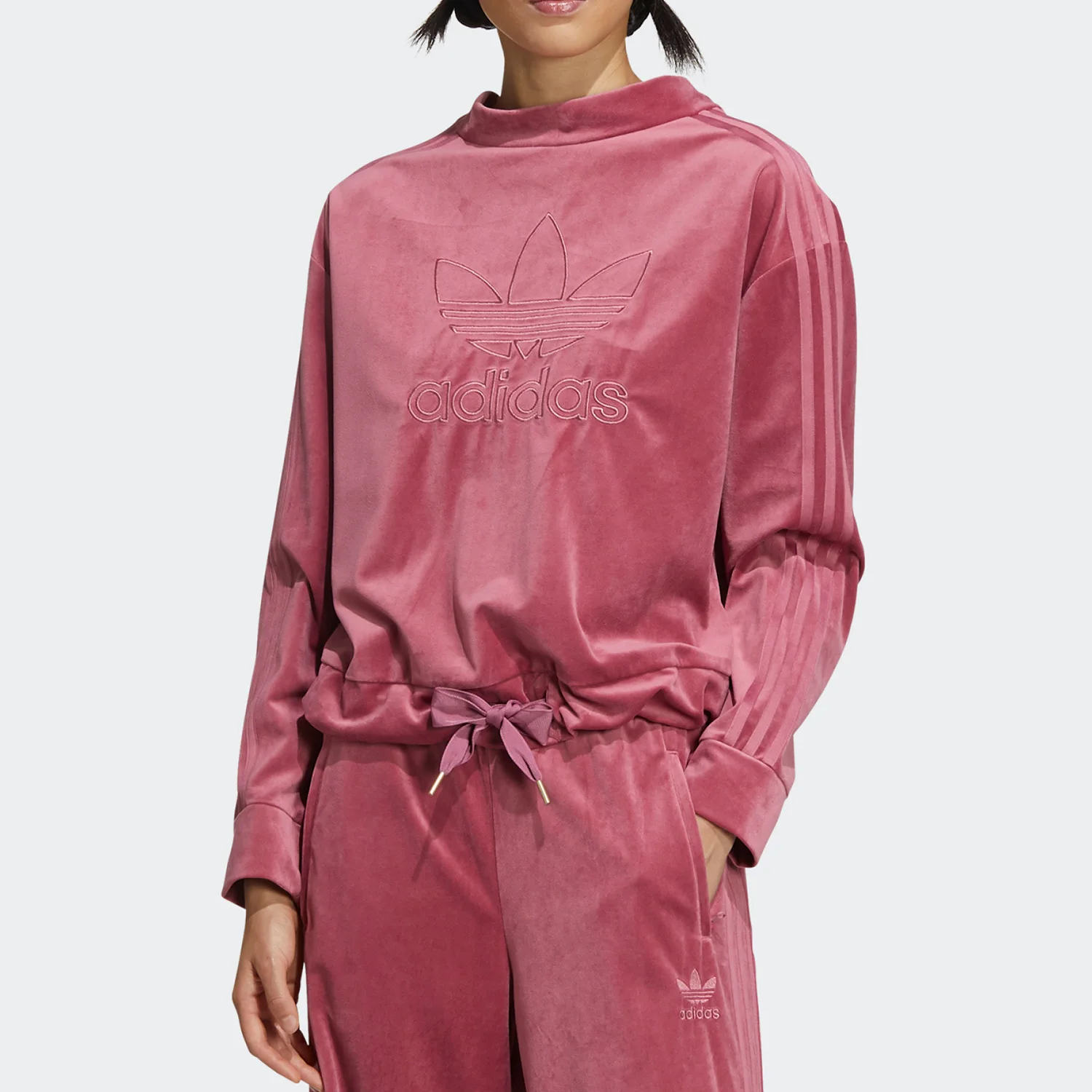 

Оригинальная женская спортивная толстовка Adidas Trefoil Velvet GV2923