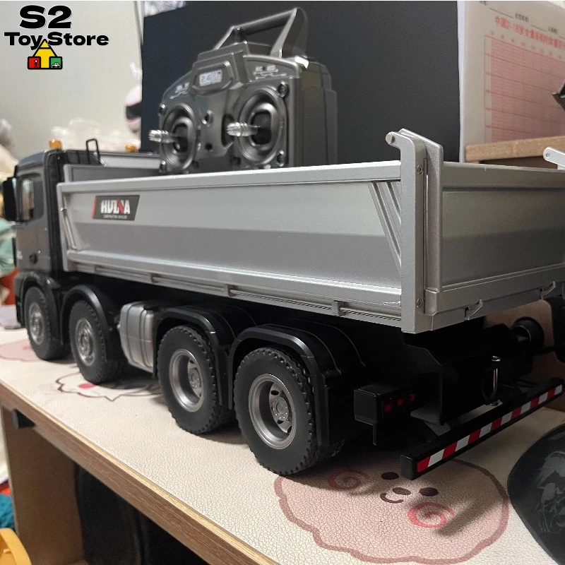 1:14スケール HuiNa 1537 合金製 RC ダンプトラックミキサー フルプロポーショナルコントロール搭載 重機模型 ギフト