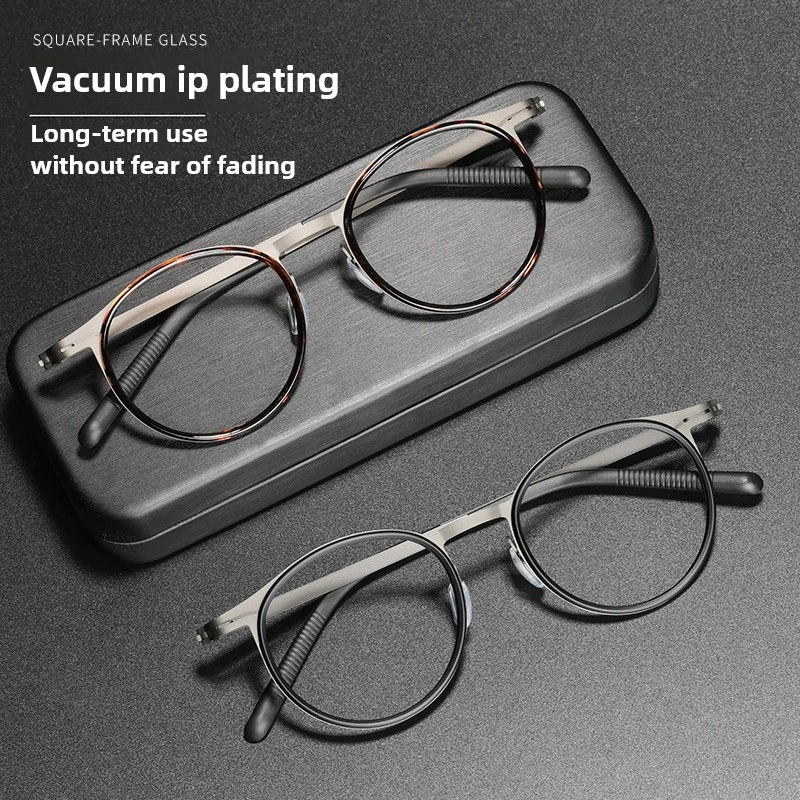 

Designer Retro Tr90 Glasses Frames Ultra-Light 9g Round Eyeglasses Frame Pure Titanium Myopia Prescription Eyeglasses Frames