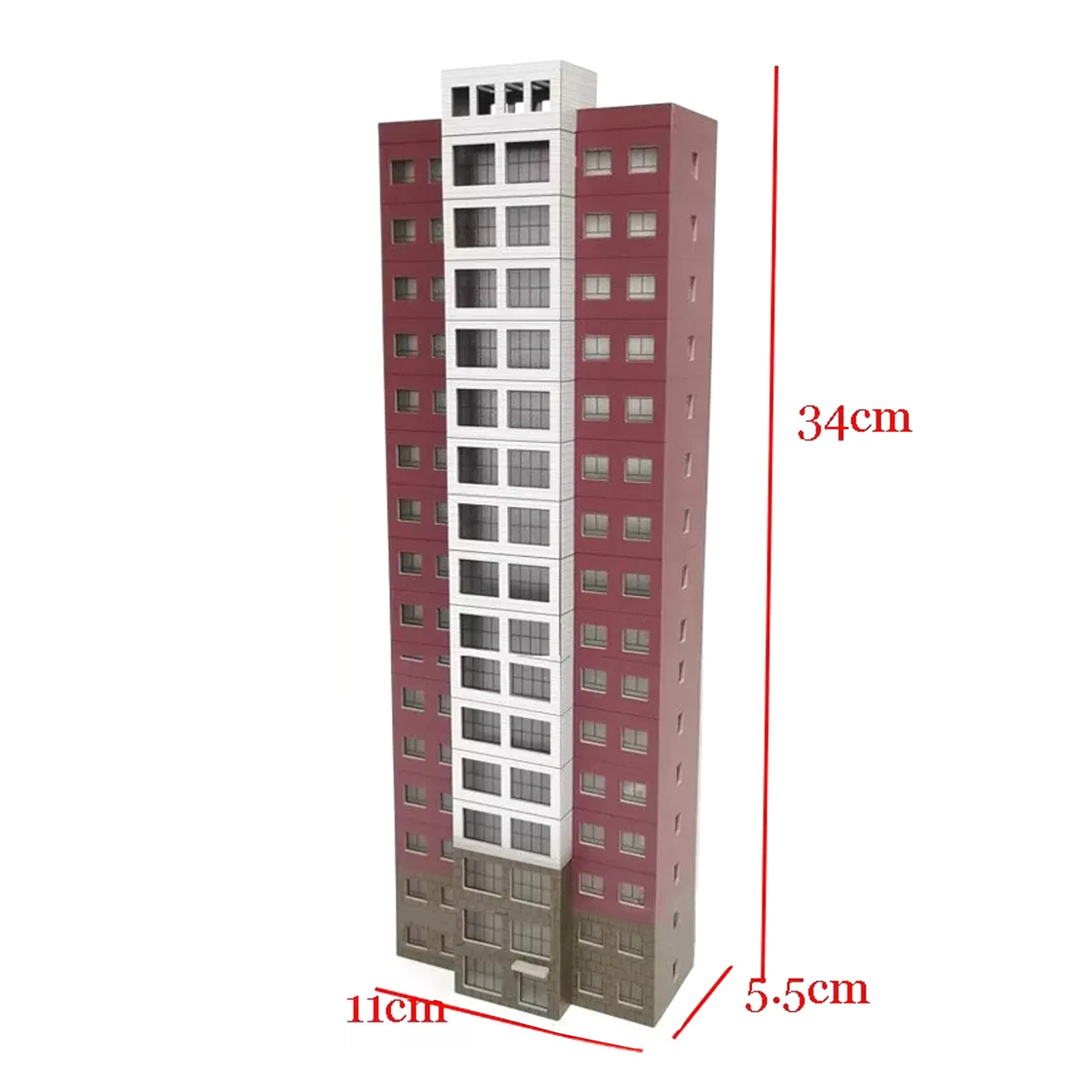 1/160 N Scale Buildings Train Railway Modern Tall Residential 16th Floor House A Toys