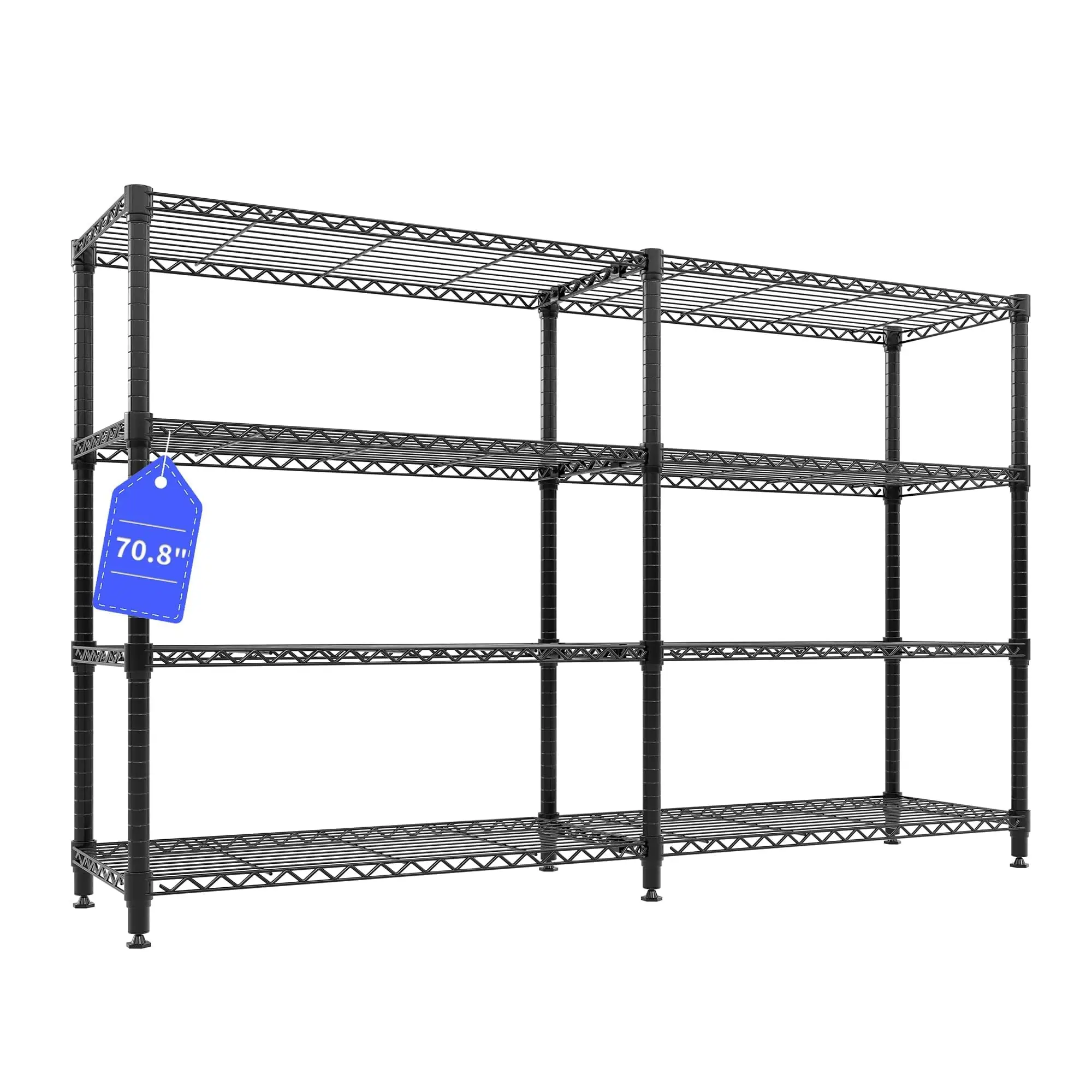 70"W Storage Shelves 1060LBS Wire Shelving Unit for Kitchen Pantry
