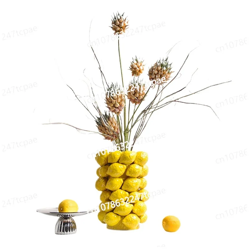 Modern creative home decoration and flower arrangement ornaments with fruit vases and ceramics