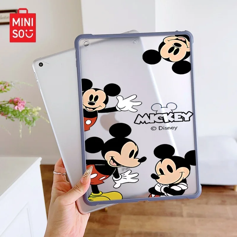 

Прозрачный чехол для iPad Miniso Disney Mickey Purple, подходит для iPad Pro 6/M4, Air3/5, Mini6, iPad 6/10, 8,3/9,7/10,5/12,9/10,9/11 дюймов