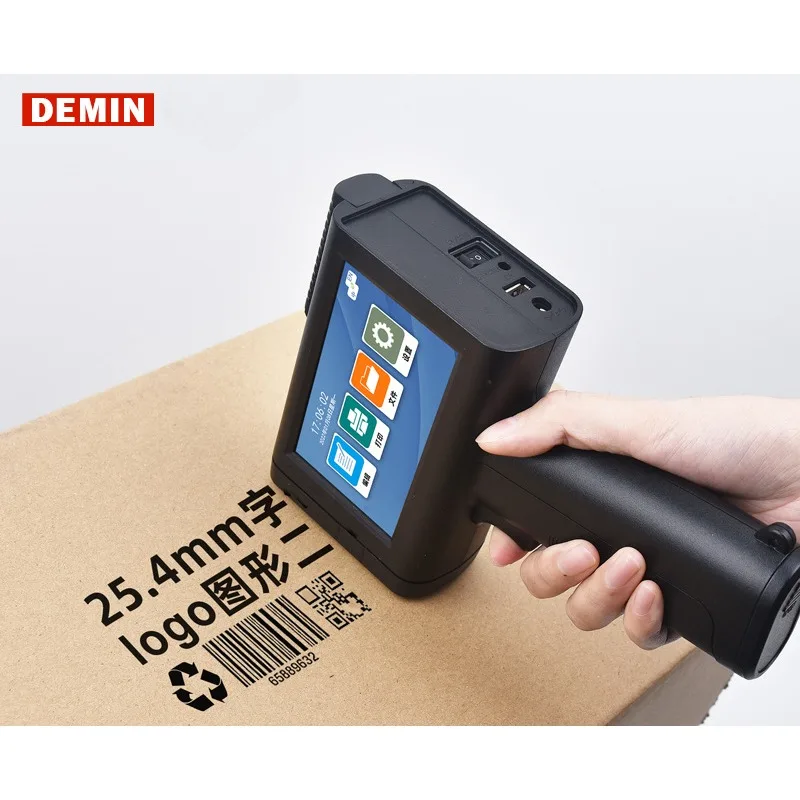 M20 Intelligent Handheld Small One Inch 25.4mm Woven Bag Kraft Paper Wooden Board Inkjet Coding Machine 15mm/s 600dpi