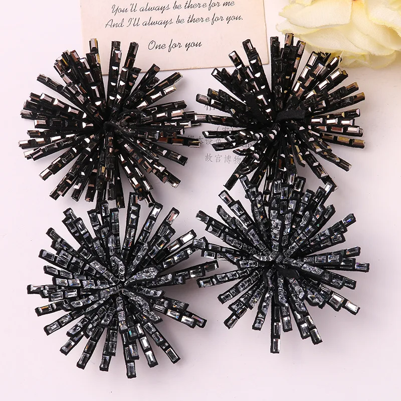 Clog Charms 1 Piece Sparkling Rhinestone Sunflower Fabric Patch Handmade Hotfix DIY Decorative Accessory for Clear Crystal Shoes