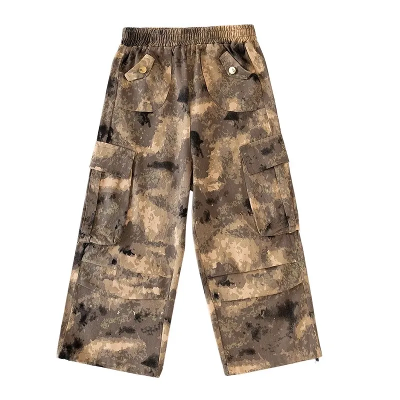 Mädchen Hip Hop Sets Abgeschnitten Jacke Lose Cargo Hosen Kinder Street Dance Kurzen Mantel Kinder Streetwear Jazz Bühne Kostüm
