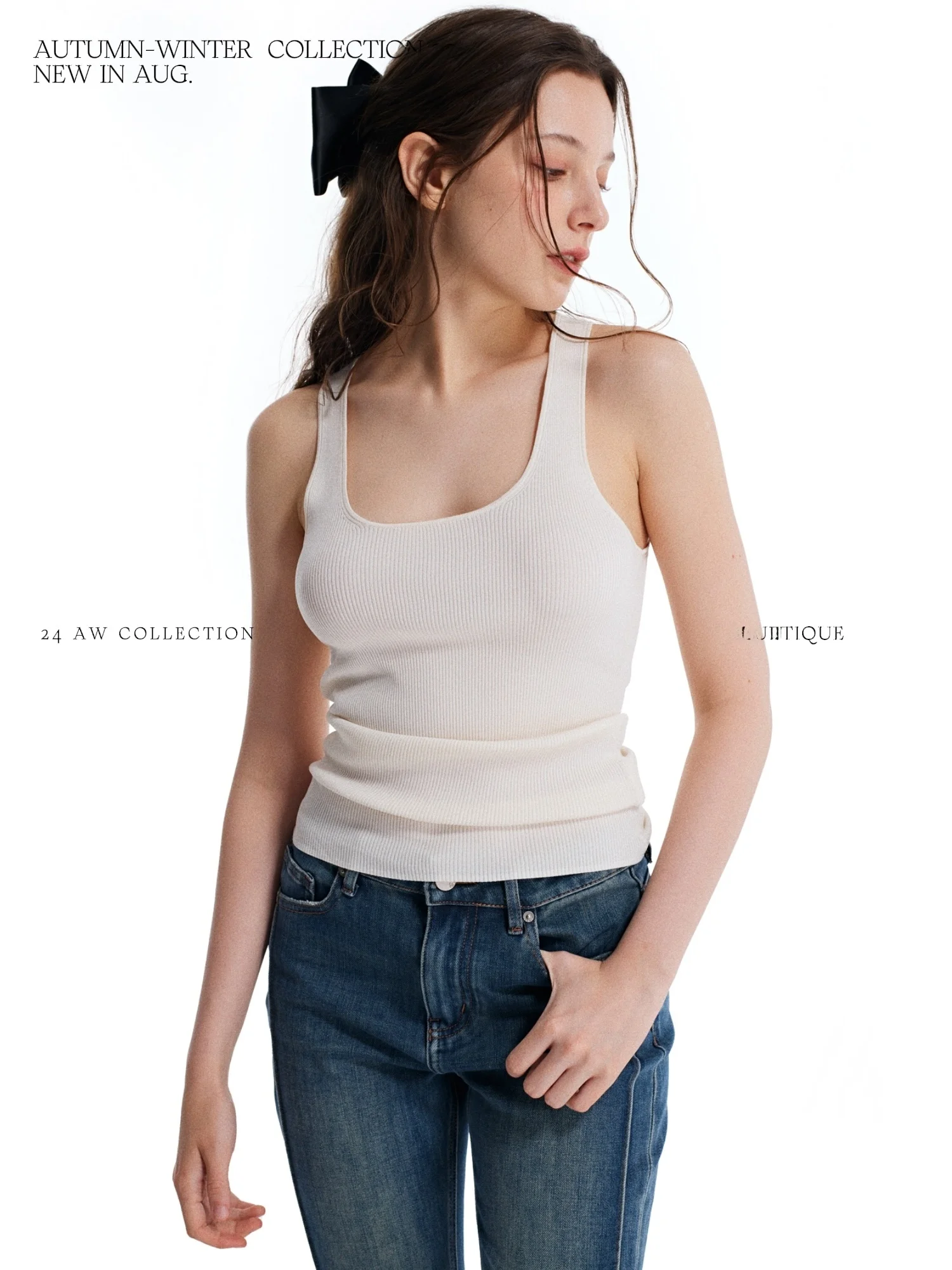 

Женский трикотажный жилет Bluetique Classic из смесового шелка, облегающий, для ношения под одеждой, модный базовый топ для осеннего сезона