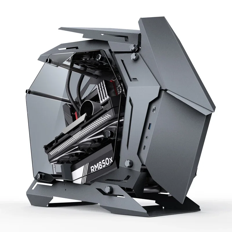 

JONSBO MOD-3 Special-shaped Computer Case All Aluminum Tempered Glass E-sports Mecha Theme Chassis E-ATX Motherboard 360 Water-c