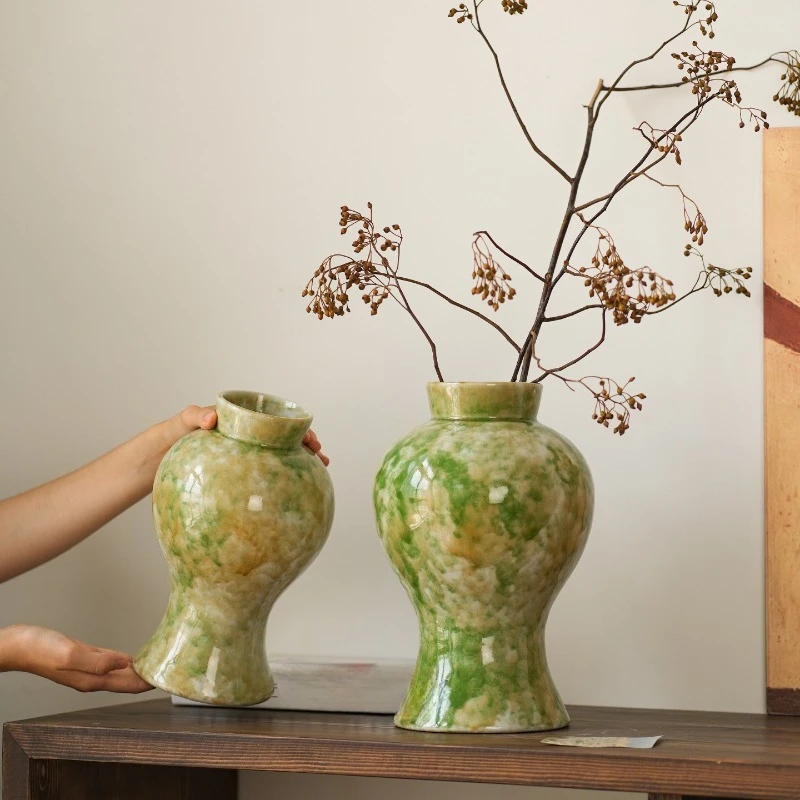 Oil painting style ceramic vase B & B Meichen flower arrangement home decoration ornament can be hydroponic