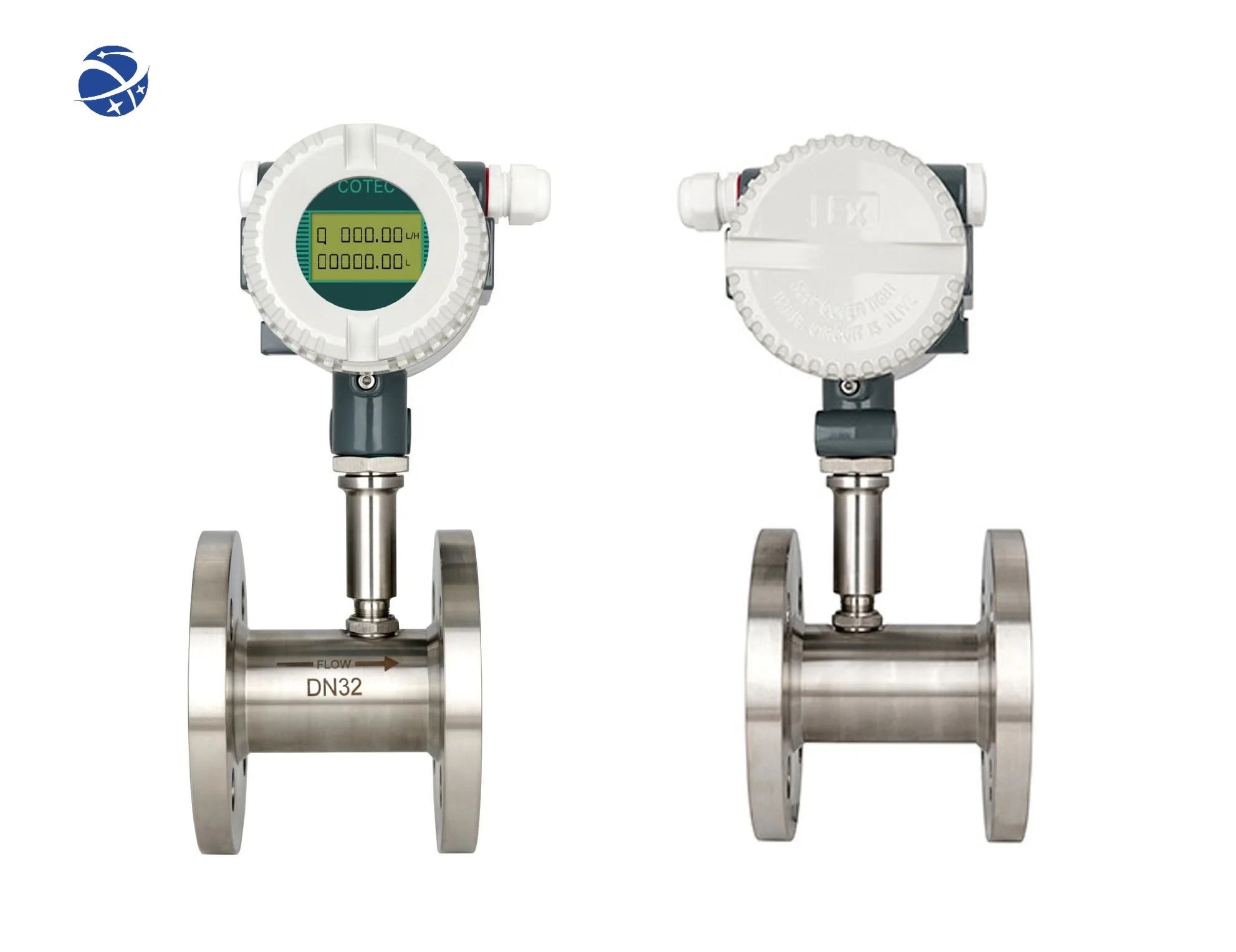 

YUNYI YUNYI Digital turbine flowmeter water liquid turbine flow meter sensor pulse high precision digital LCD display turbine oi