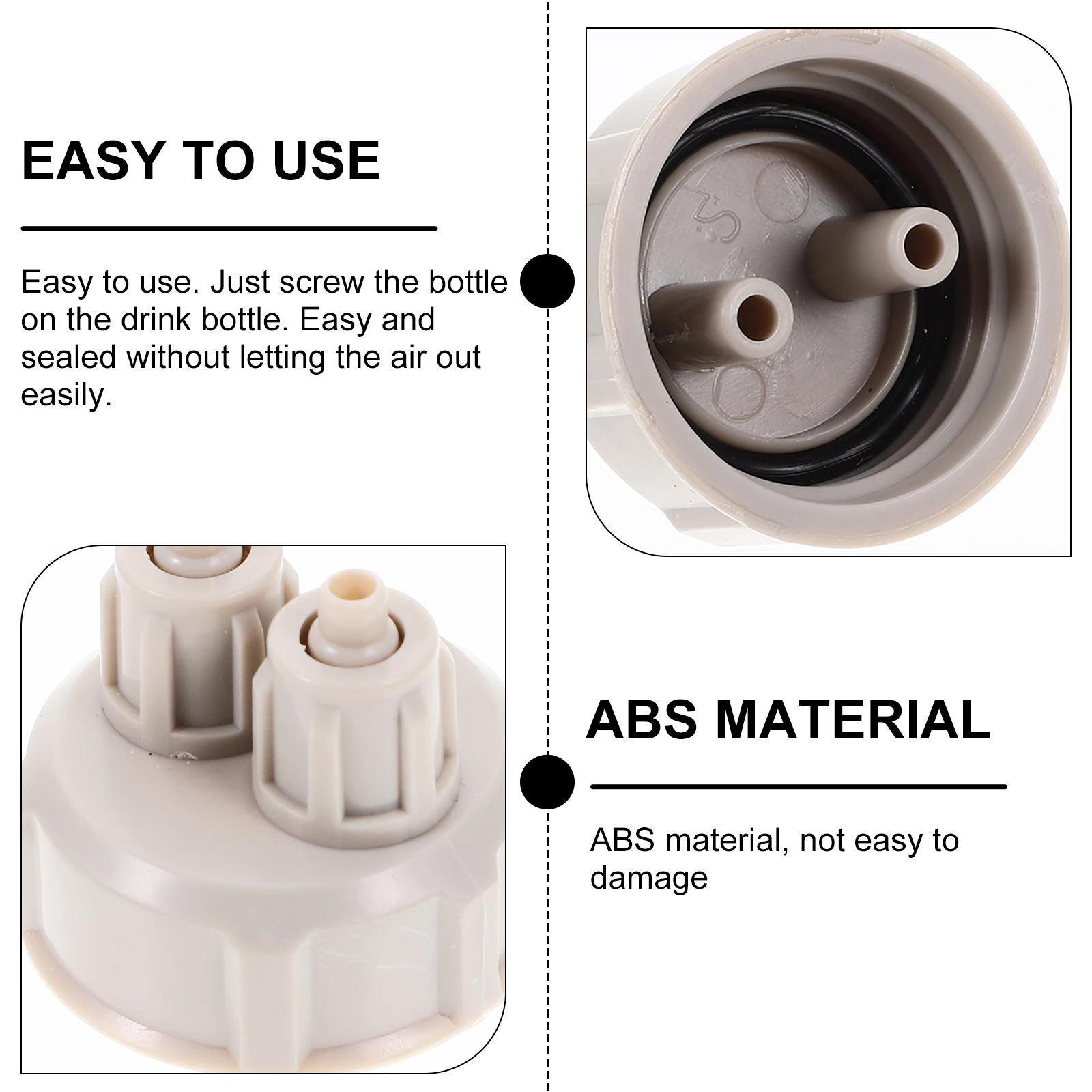 

2Pcs Co2 Bottle Cap Easy Screw Aquarium DIY Air Diffuser Sealed Fish Tank Plant Grow Accessory Cap