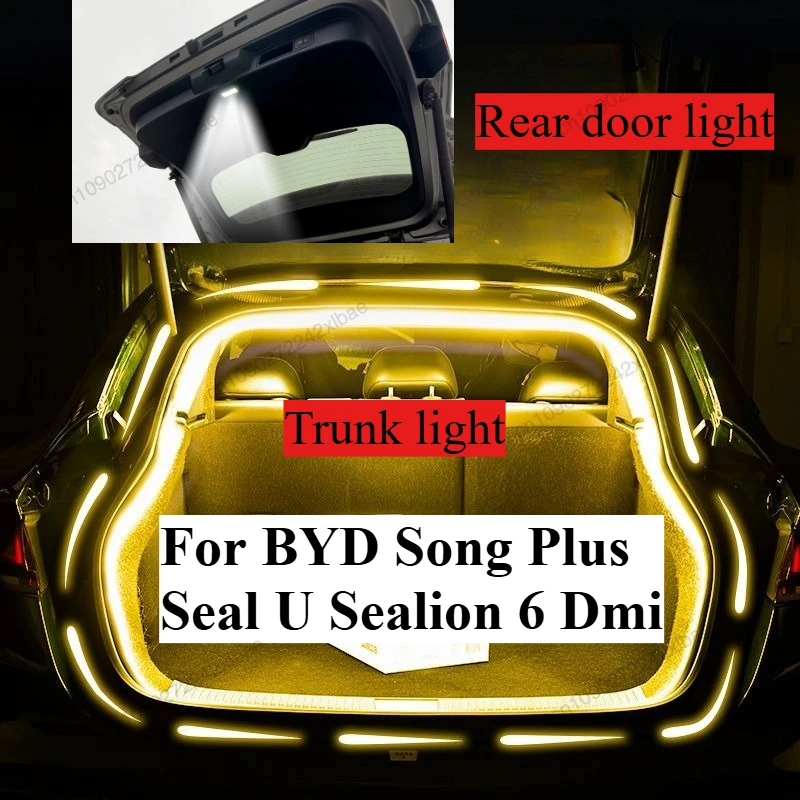 

Trunk Light Tailgate Light Modification LED Trunk Interior Decorative Lamps For BYD Song Plus Seal U Sealion 6 Dmi 2026 2025
