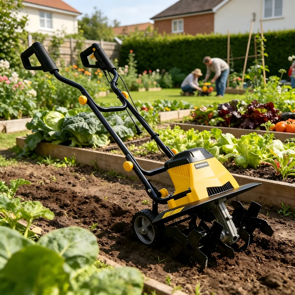 Cultivador Eléctrico Manual, Aporcador de Jardín, Aflojador de Suelo, Desmalezador Rotatorio Doméstico, Máquina de Labranza Agrícola