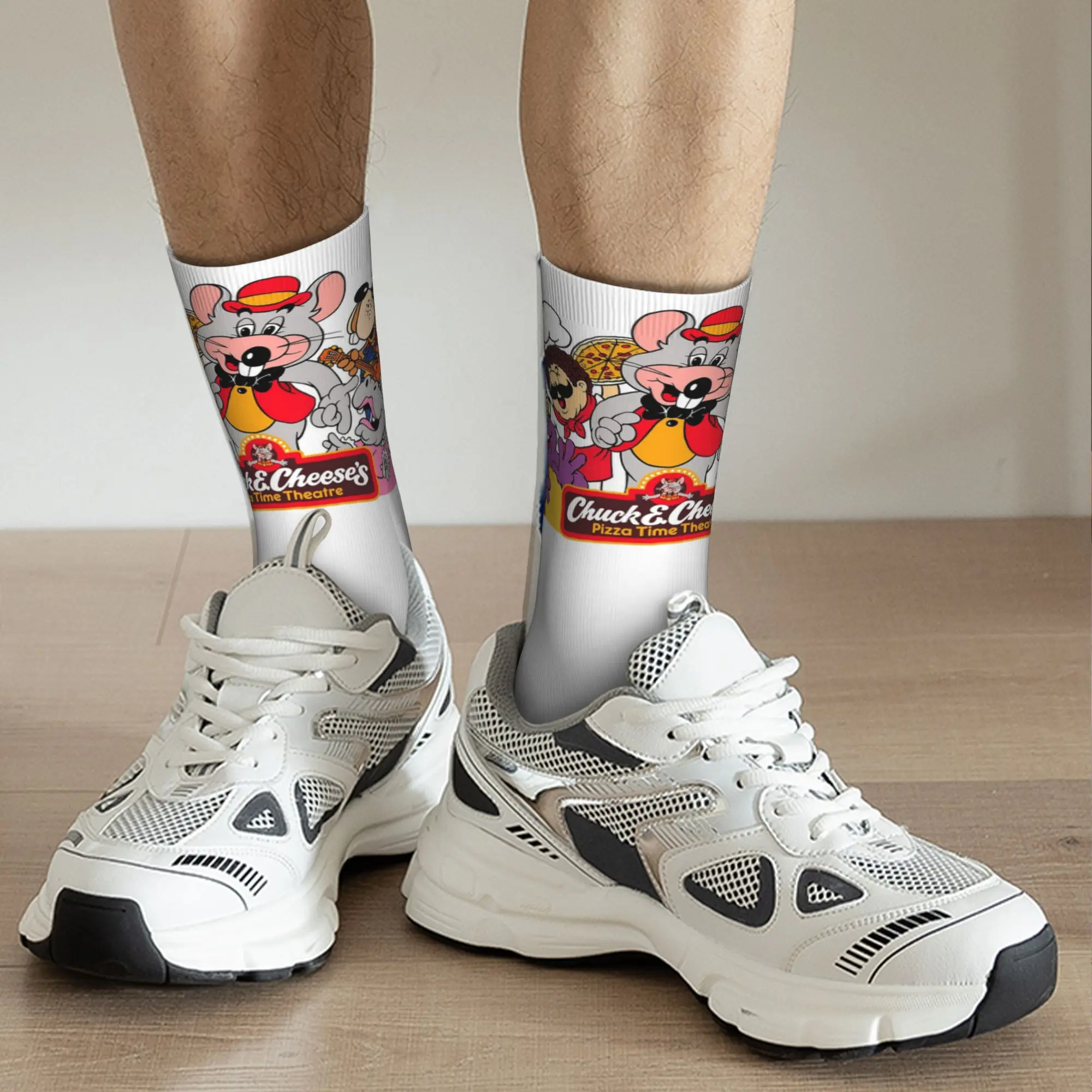 Alle seizoenen The Rat Chuck E Cheese Sokken Harajuku Hoge kwaliteit Kousen Crew Sokken voor Mannen Vrouwen Kerstcadeaus