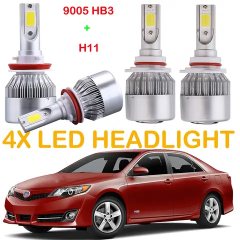 Zestaw reflektorów LED Roadsun Ultra-Brightness High Low Beam 6000K do Toyota Camry 2014 2013 2012 2011 2010 2009 2008 2007