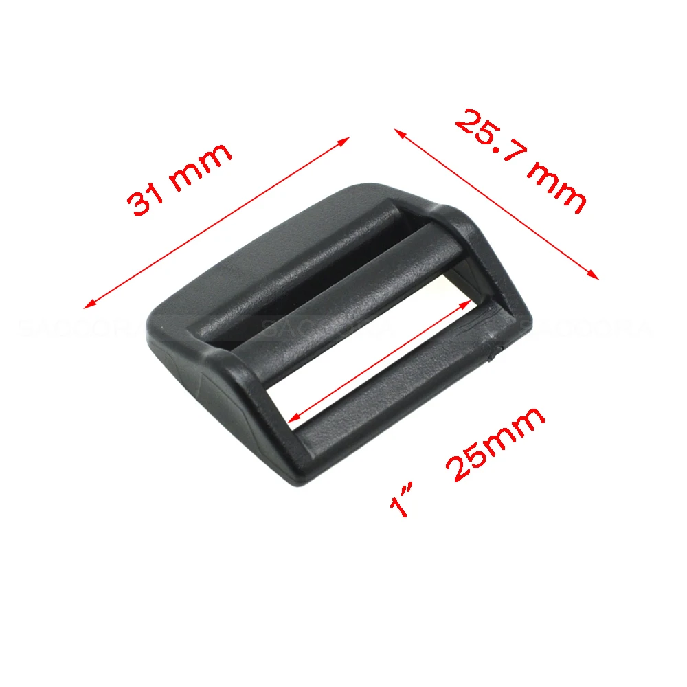 20mm 25mm 32mm 38mm Plastic Ladder Lock TriGlide Slider Adjust Buckle for Outdoor Backpack Straps Dog Collar