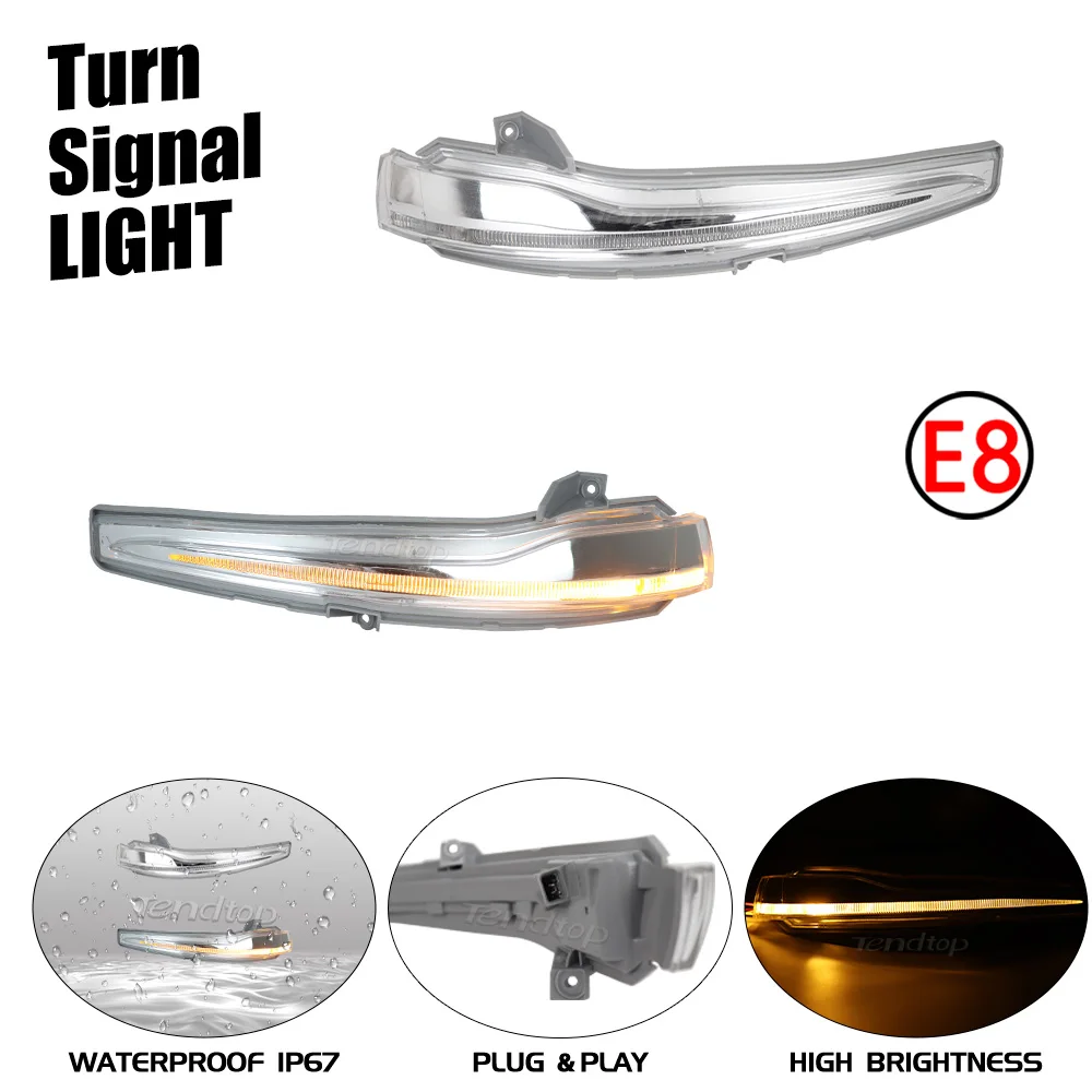 Crystal Turn Signal Blinker Side Mirror Indicator Light  For Benz C E S V GLC Class W205 X253 W213 E200 W222 S400