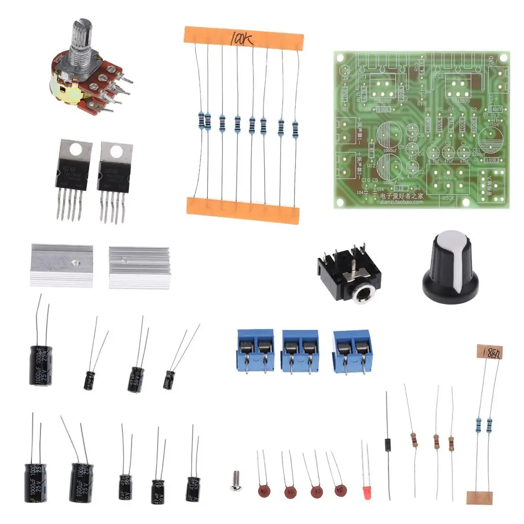 

MagiDealMagiDeal 12 В DIY Kit 2,0-канальный аудиоусилитель мощности TDA2030A
