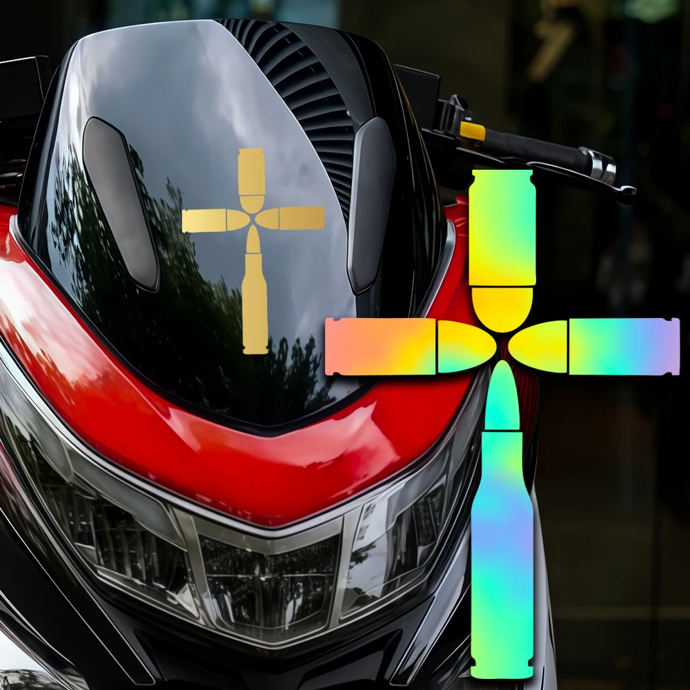 

1 шт. наклейка-декаль для мотоцикла с рисунком пули и креста, самоклеящаяся, прочная виниловая, для шлема, топливного бака, боковых панелей, автомобиля, окна, скутера