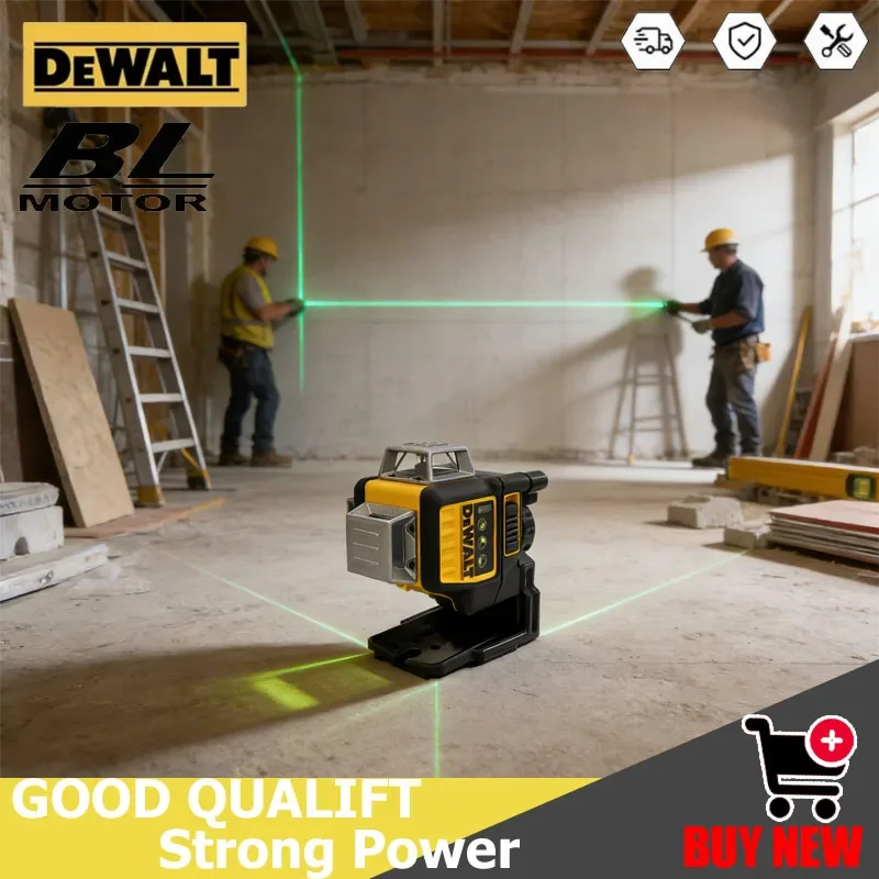 

Dewalt DW089LG 12V Lithium Battery 3 Sides*360 Degree Vertical Horizontal Green Light Level Meter Outdoor Solo Leveling Tool