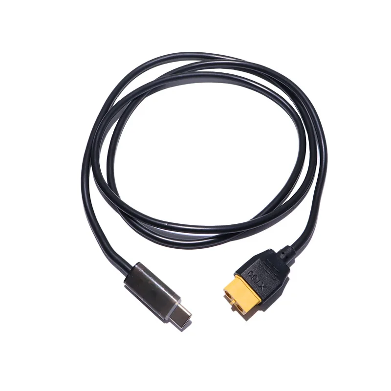 Type C male to XT60 cable with digital display model aircraft power plug and high current lithium battery charging cable